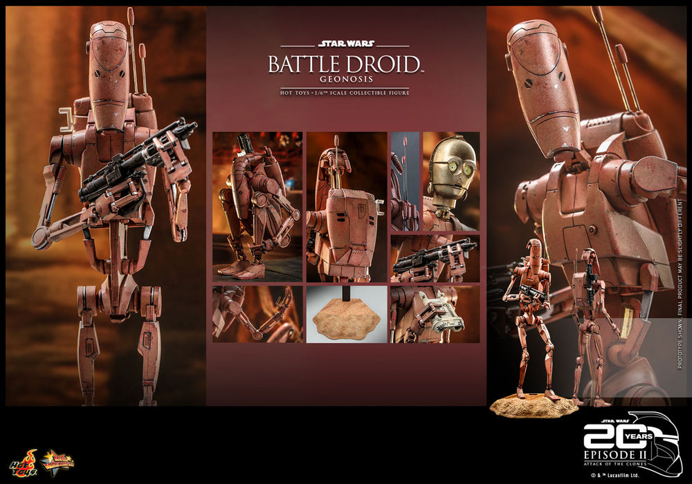Hot Toys Star Wars Attack Of The Clones 20th Anniversary 1:6 Battle Droid - Infinity Collectables