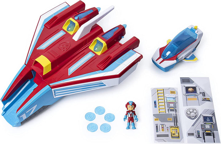 Paw Patrol  Super Paws 2-in-1 Transforming Mighty Pups Jet Command Center, Infinity Collectables