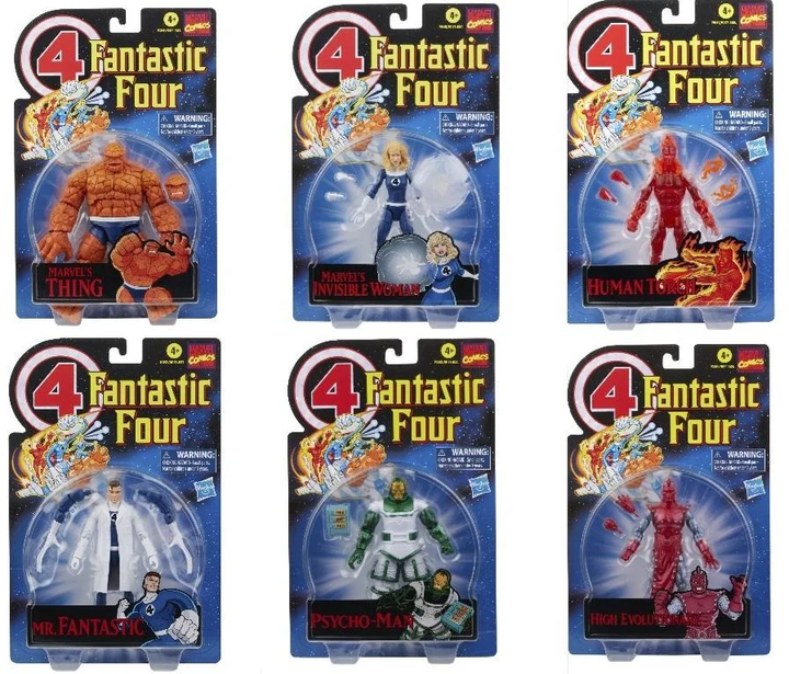 Marvel Legends Retro Collection Fantastic Four Complete Bundle (6), Infinity Collectables