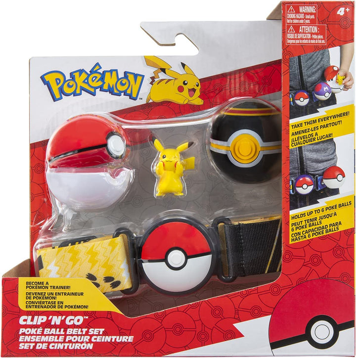 Pokemon Clip n Go Poke Ball Belt Set Pikachu - Infinity Collectables