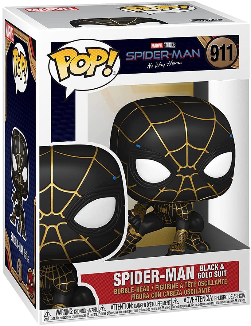 Spider-Man: No Way Home Spider-Man Black and Gold Suit Funko Pop!, Infinity Collectables