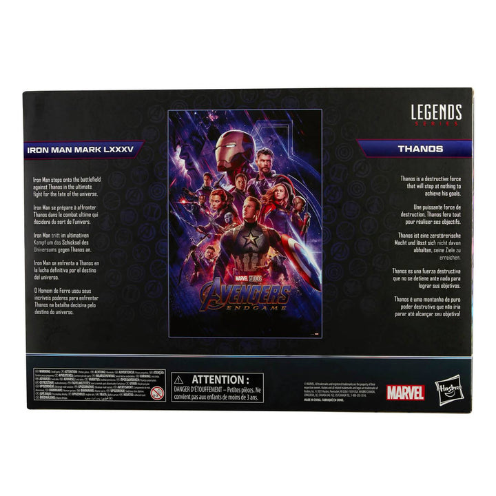 Marvel Legends Series 6-inch Iron Man Mark 85 vs. Thanos Action Figure 2 Pack, Infinity Collectables