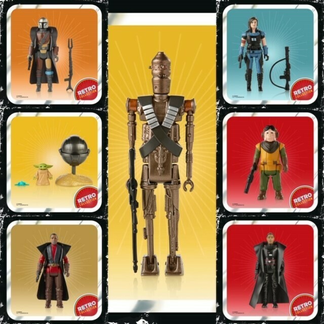 Star Wars The Retro Collection The Mandalorian Set of 7, Infinity Collectables