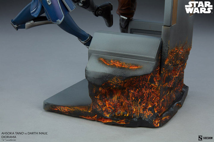 Sideshow Star Wars Ahsoka Tano Vs. Darth Maul Diorama, Infinity Collectables