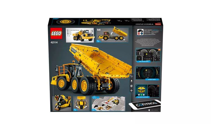 LEGO 42114 Technic 6x6 Volvo Articulated Hauler RC Truck, Infinity Collectables