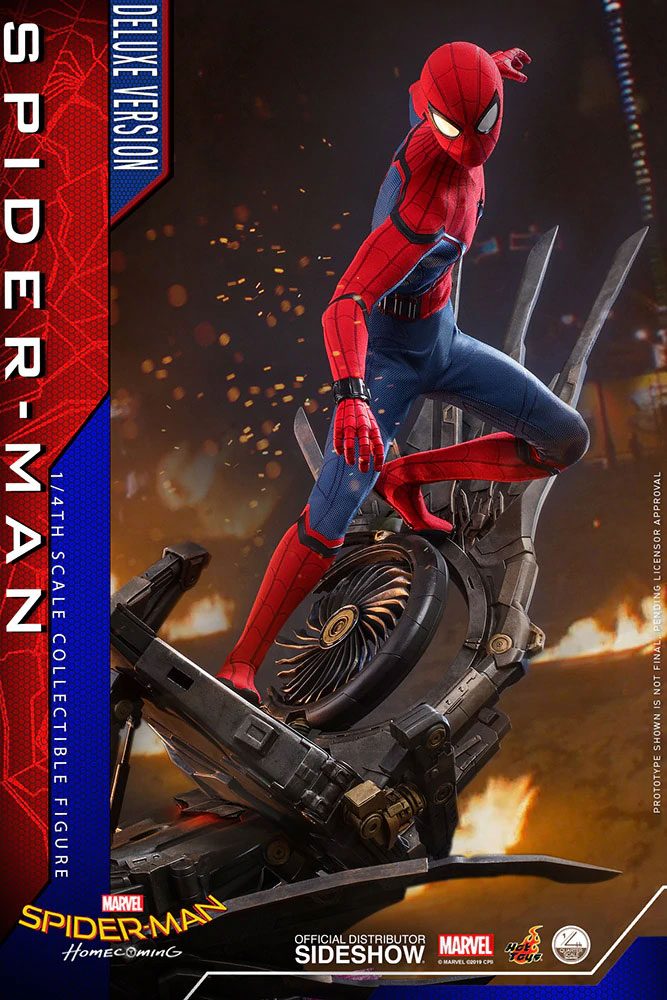 Hot Toys Spider-Man Homecoming 1/4 Scale Series Spider-Man Deluxe Version Figure - Infinity Collectables