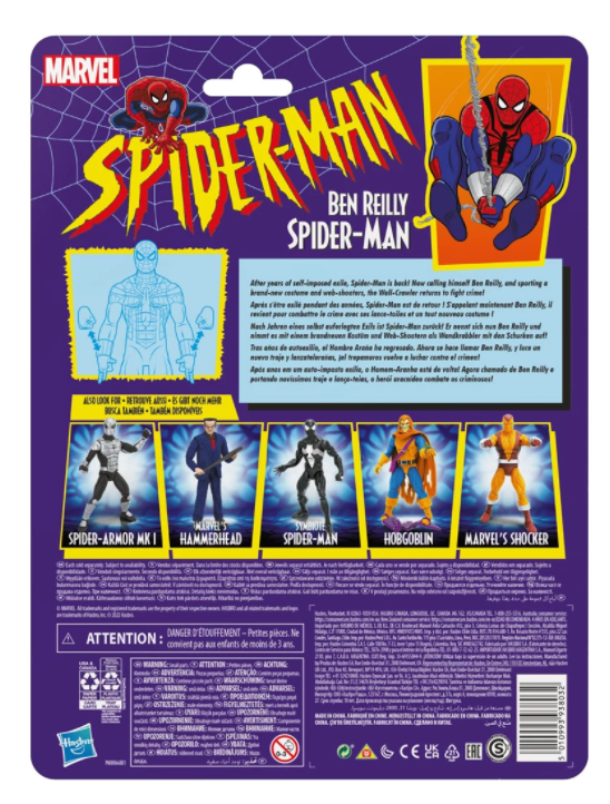 Marvel Legends Spider-Man Classic Series Ben Reilly Spider-Man, Infinity Collectables