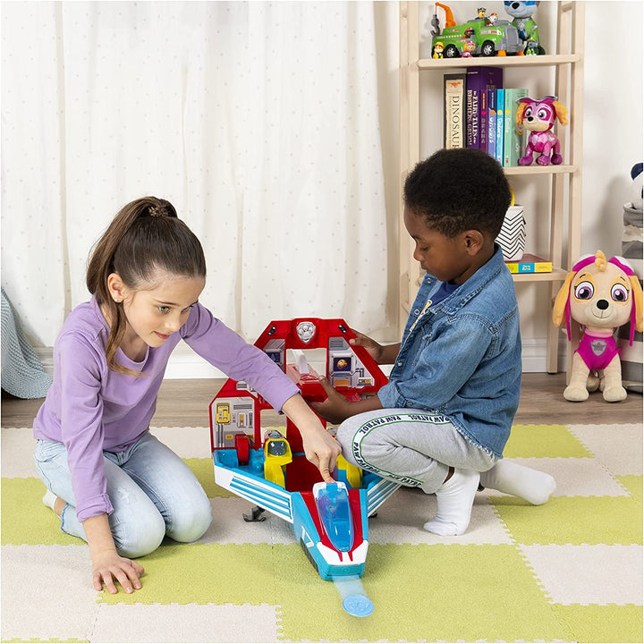 Paw Patrol  Super Paws 2-in-1 Transforming Mighty Pups Jet Command Center, Infinity Collectables