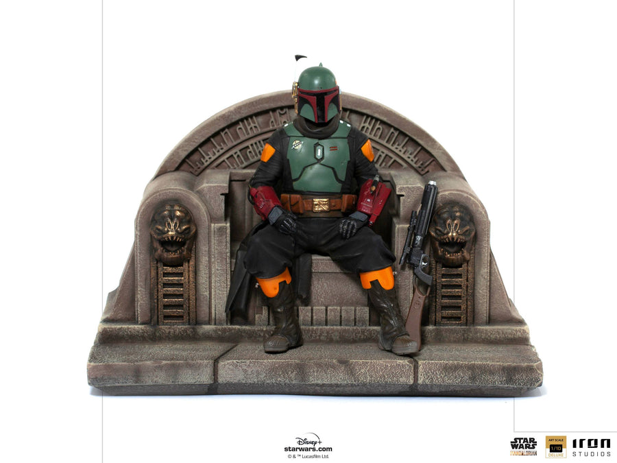 Iron Studios Star Wars The Mandalorian Art Scale Statue 1-10 Boba Fett on Throne, Infinity Collectables