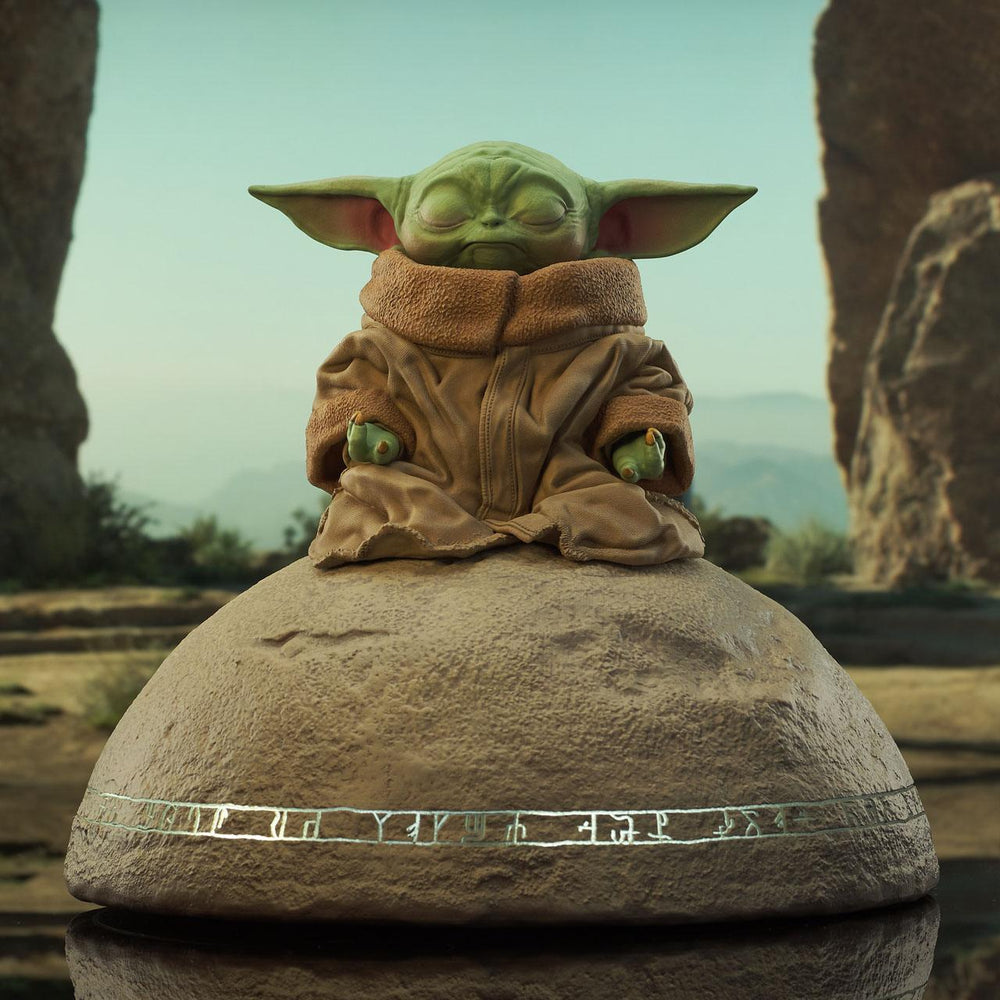 Star Wars: The Mandalorian - Grogu on Seeing Stone Milestone Statue, Infinity Collectables , Uncategorized