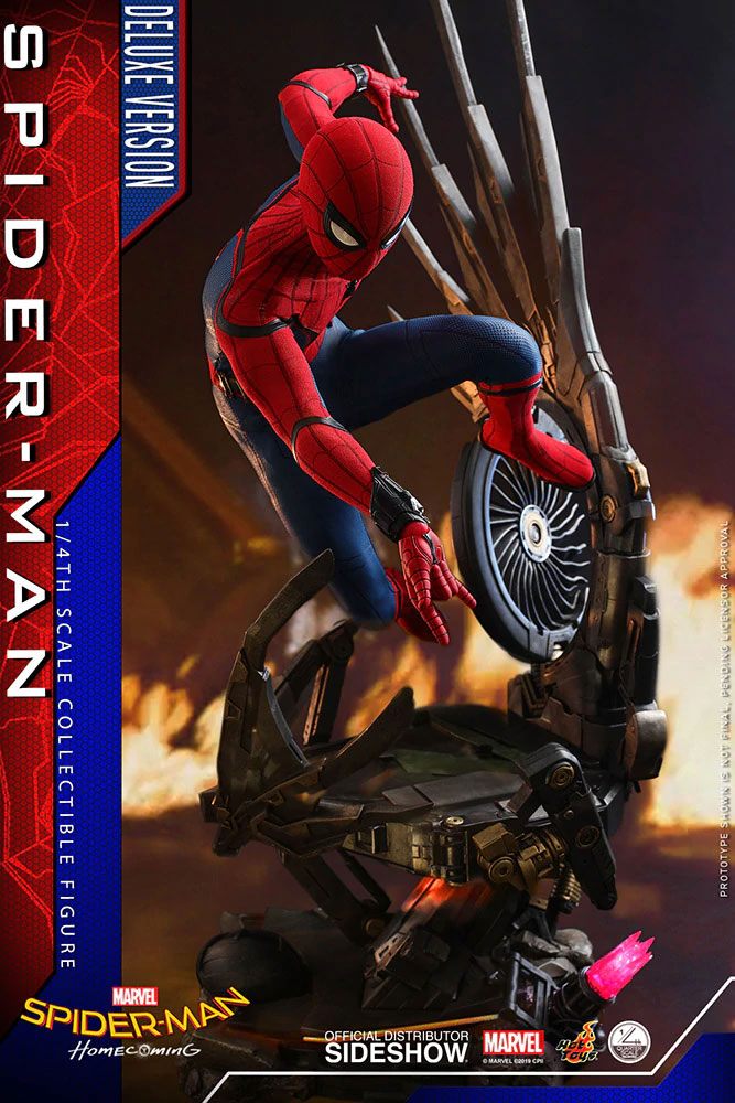 Hot Toys Spider-Man Homecoming 1/4 Scale Series Spider-Man Deluxe Version Figure - Infinity Collectables