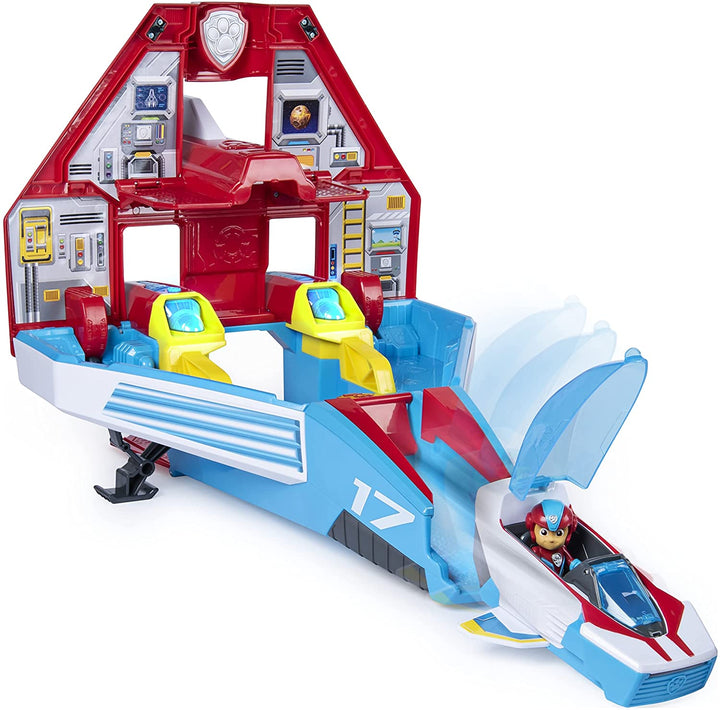 Paw Patrol  Super Paws 2-in-1 Transforming Mighty Pups Jet Command Center, Infinity Collectables