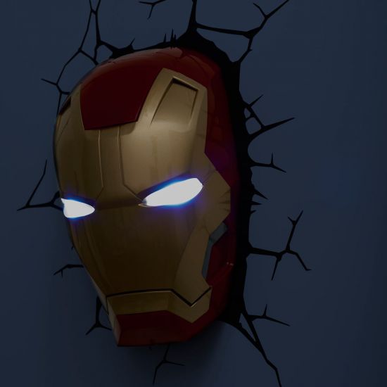 Marvel Iron Man Mask 3D Wall Light, Infinity Collectables