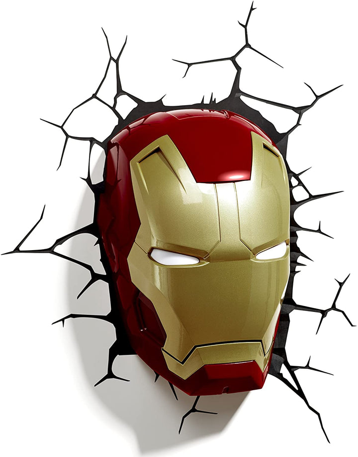 Marvel Iron Man Mask 3D Wall Light, Infinity Collectables