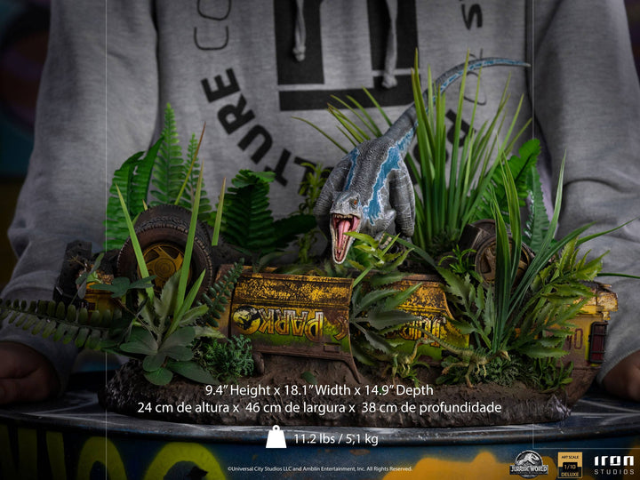 Iron Studios Jurassic World Fallen Kingdom Deluxe Art Scale Statue 1-10 Blue - Infinity Collectables