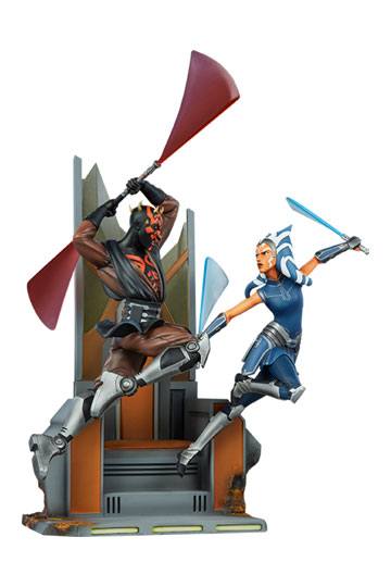 Sideshow Star Wars Ahsoka Tano Vs. Darth Maul Diorama, Infinity Collectables