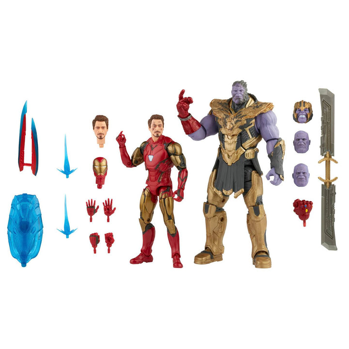Marvel Legends Series 6-inch Iron Man Mark 85 vs. Thanos Action Figure 2 Pack, Infinity Collectables