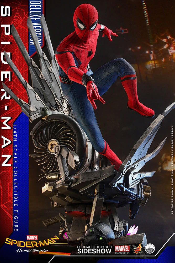 Hot Toys Spider-Man Homecoming 1/4 Scale Series Spider-Man Deluxe Version Figure - Infinity Collectables