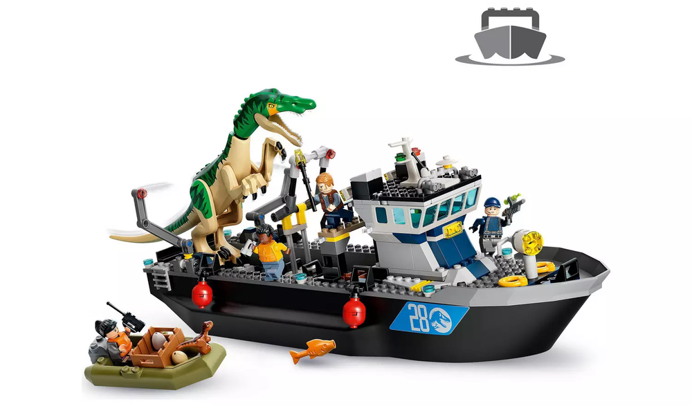 LEGO 76942  Jurassic World Baryonyx Dinosaur Boat Escape, Infinity Collectables