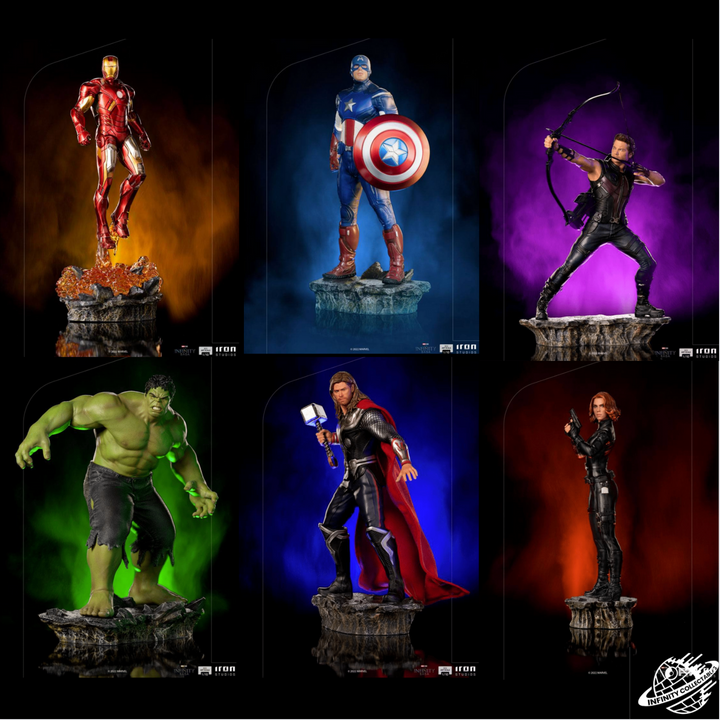 Iron Studios 1-10 Scale The Infinity Saga Battle of NY Complete Set, Infinity Collectables