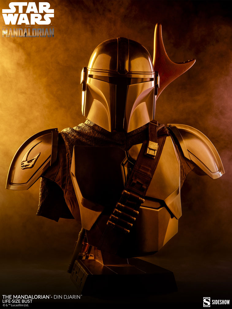 Sideshow The Mandalorian Din Djarin Life-Size Bust - Infinity Collectables
