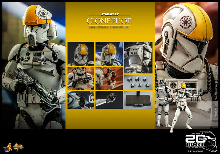 Hot Toys Star Wars Attack Of The Clones 20th Anniversary 1:6 Clone Pilot - Infinity Collectables