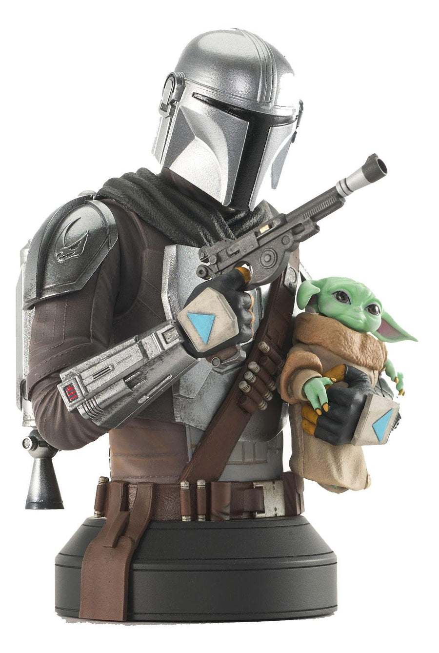 Star Wars The Mandalorian 1/6 Scale Bust The Mandalorian with Grogu 15 cm - Infinity Collectables