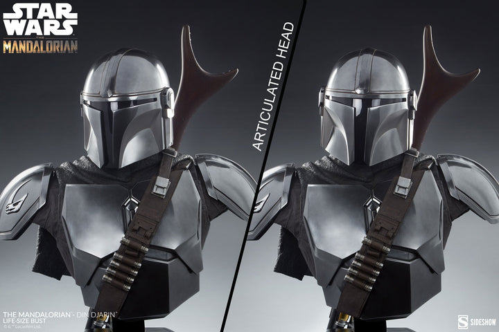 Sideshow The Mandalorian Din Djarin Life-Size Bust - Infinity Collectables