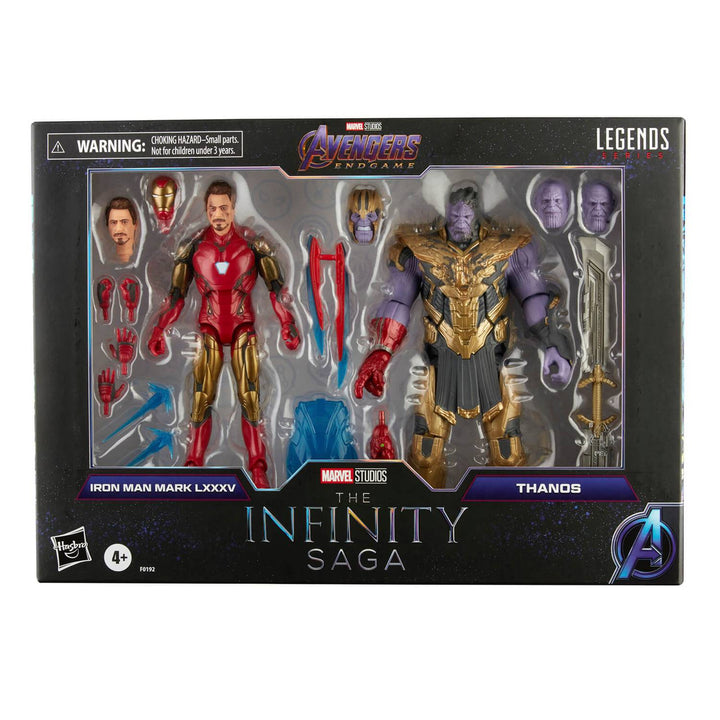Marvel Legends Series 6-inch Iron Man Mark 85 vs. Thanos Action Figure 2 Pack, Infinity Collectables