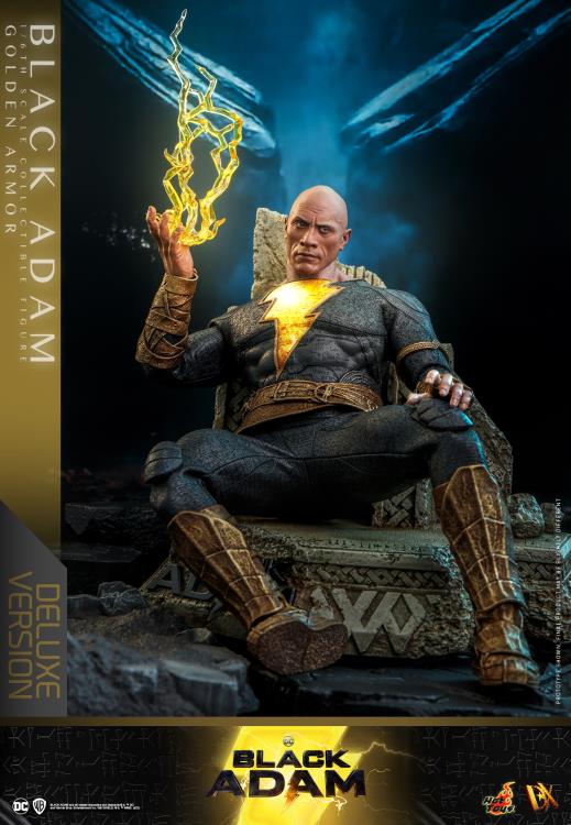 Hot Toys 1/6th Scale Black Adam (Gold Armour) Deluxe Version