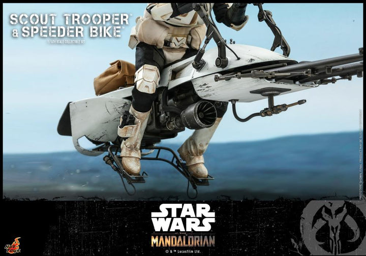 Hot Toys Star Wars The Mandalorian 1/6 Scout Trooper and Speeder Bike, Infinity Collectables