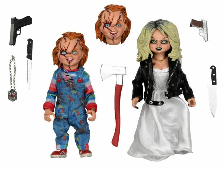 Bride of Chucky 8″ Scale Chucky & Tiffany 2 Pack Clothed Action Figures