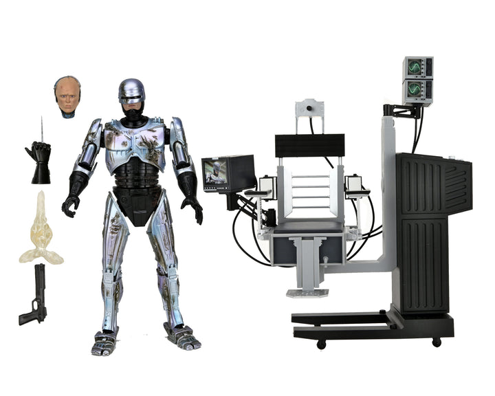 NECA Robocop 7” Scale Ultimate Battle Damaged RoboCop with Chair Action Figure