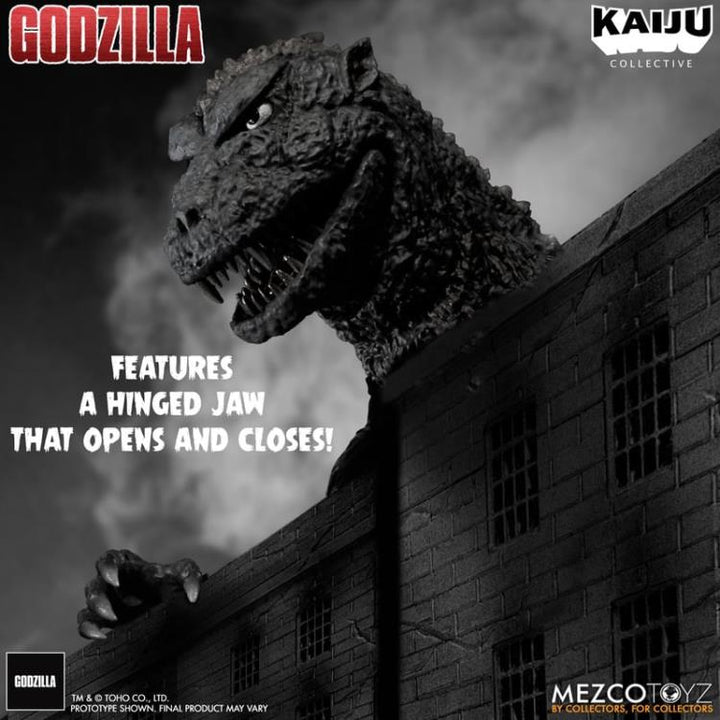 Mezco Godzilla (1954) Kaiju Collective Godzilla (Black & White)