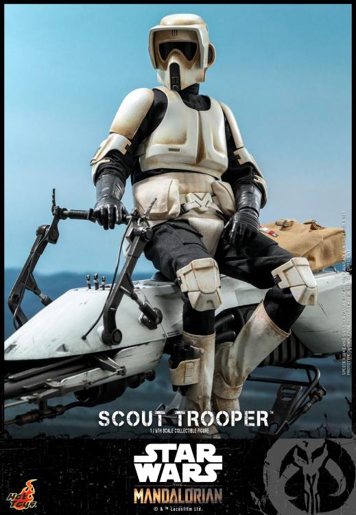 Hot Toys Star Wars The Mandalorian 1/6 Scout Trooper and Speeder Bike, Infinity Collectables