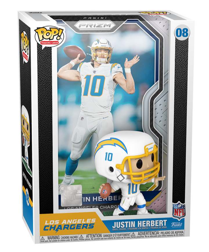 Justin Herbert NFL Los Angeles Chargers Trading Card Funko Pop! Vinyl Figure *Exclusive