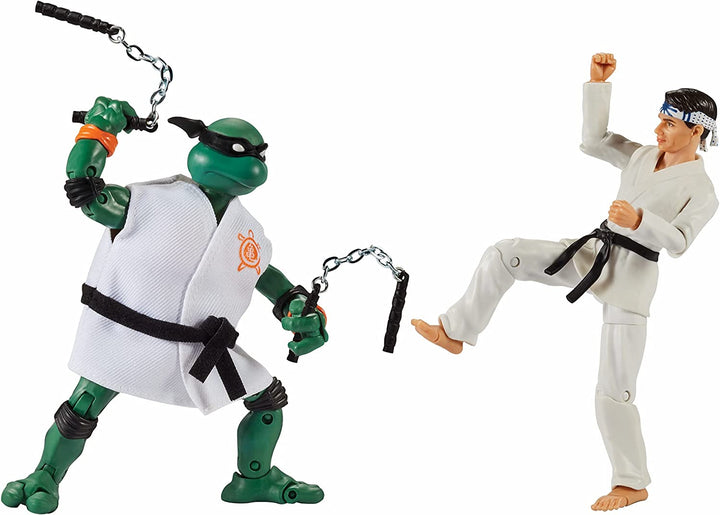 TMNT x Cobra Kai Michelangelo vs. Daniel LaRusso Two-Pack, Infinity Collectables