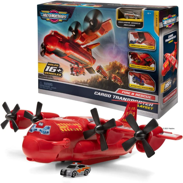 Micro Machines Fire and Rescue Transporter Cargo Plane
