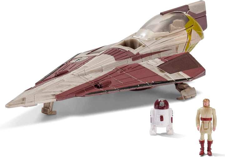 Star Wars 5" Micro Galaxy Squadron - Obi-Wan Kenobi’s Jedi Starfighter Vehicle and Figures