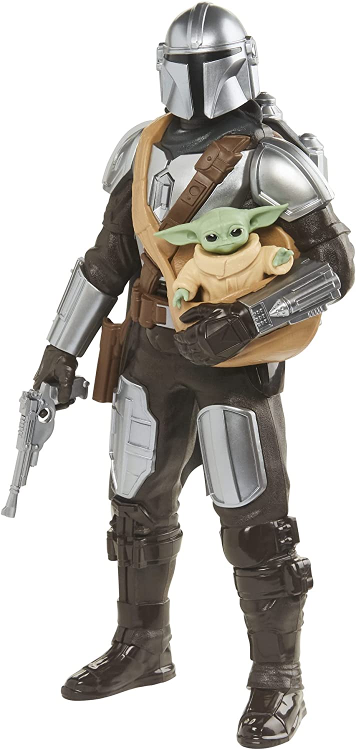 Star Wars: The Mandalorian 12" Electronic Action Figure - The Mandalorian and Grogu, Infinity Collectables
