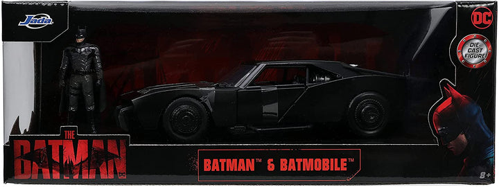 DC The Batman 1:24 Scale Die-Cast Metal Vehicle - Batman & Batmobile, Infinity Collectables