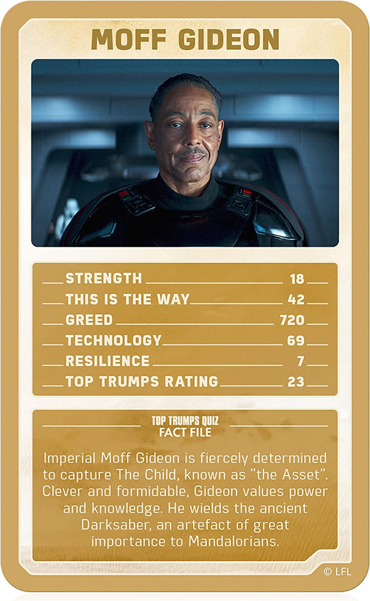 Star Wars : The Mandalorian Top Trumps Card Game