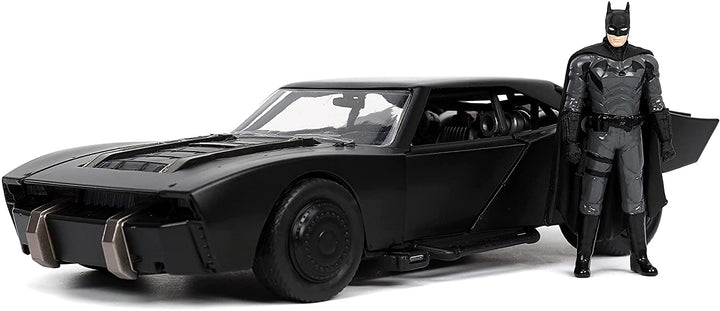 DC The Batman 1:24 Scale Die-Cast Metal Vehicle - Batman & Batmobile, Infinity Collectables