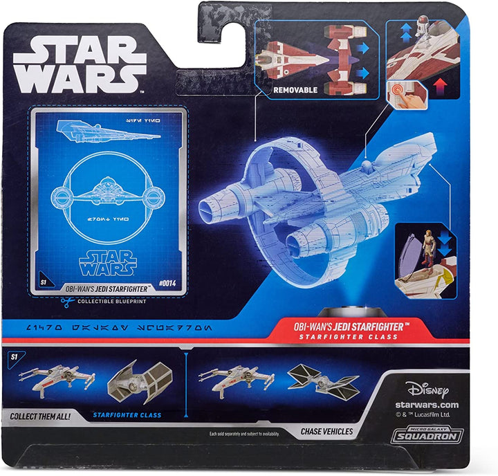 Star Wars 5" Micro Galaxy Squadron - Obi-Wan Kenobi’s Jedi Starfighter Vehicle and Figures