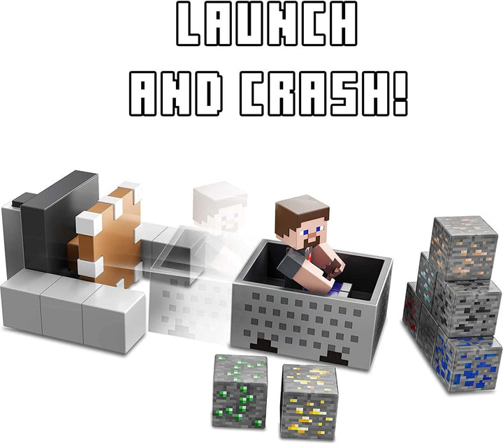 Minecraft Minecart Mayhem Playset, Infinity Collectables