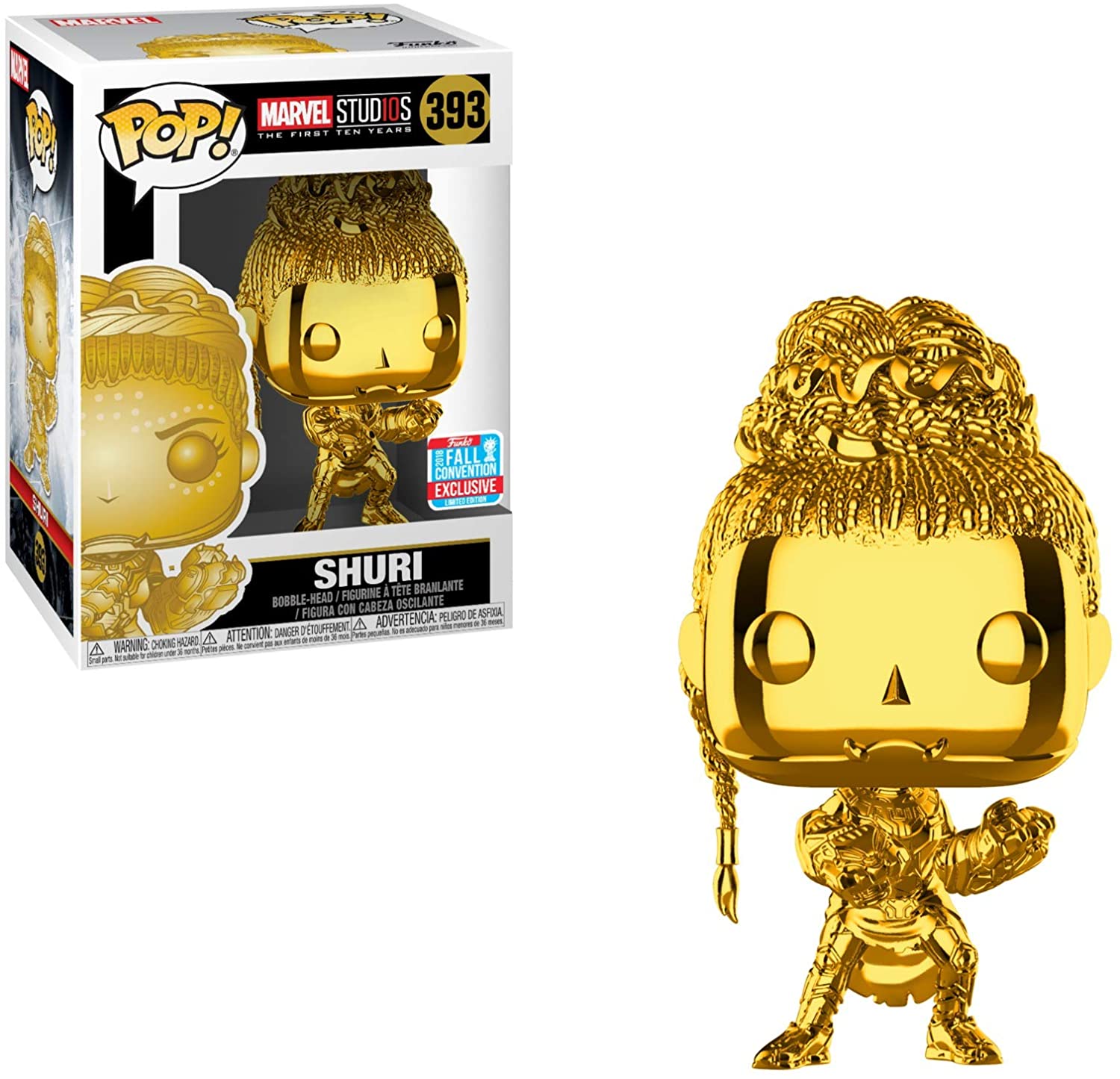 Shuri (Gold Chrome) Marvel Studios 10 Years Anniversary Pop! Vinyl