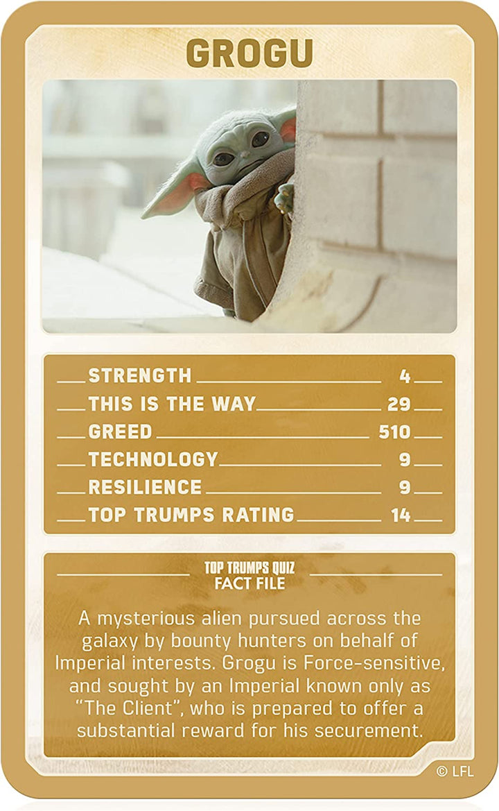 Star Wars : The Mandalorian Top Trumps Card Game