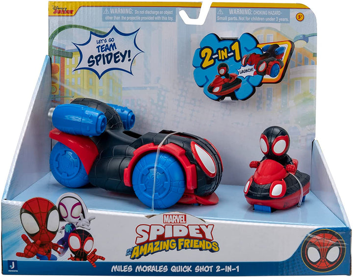 Marvel's Spidey and His Amazing Friends Quick Shot 2 in 1 Vehicle - Miles Morales
