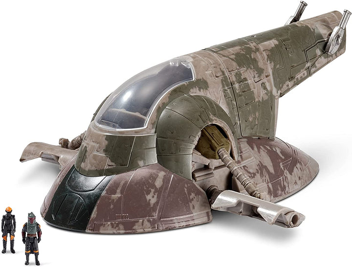 Star Wars 7" Micro Galaxy Squadron - Boba Fett’s Starship Vehicle and Figures