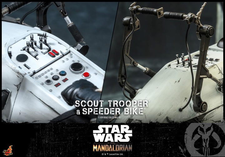 Hot Toys Star Wars The Mandalorian 1/6 Scout Trooper and Speeder Bike, Infinity Collectables